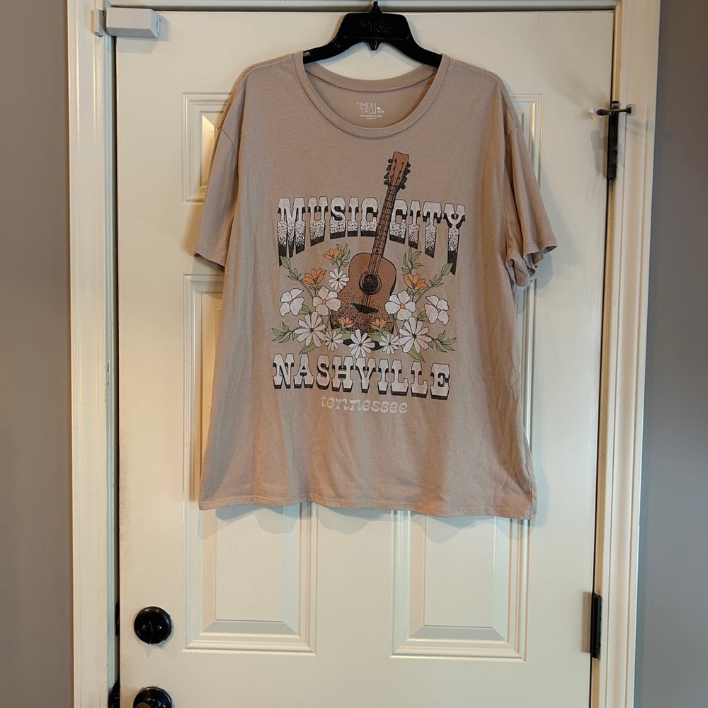 Time and Tru Tan Graphic T-Shirt